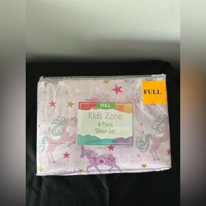 Kids Zone Unicorn Full Sheet Set
